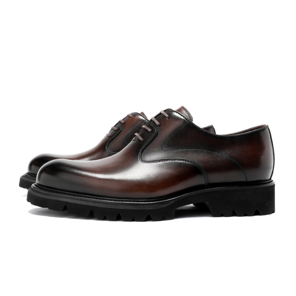 Men'S Grooming Oxford - 新しい手作りメンズフォーマルビジネスレザーシューズ本物のカーフスキンポインテッドトゥレースアップオックスフォード新郎靴