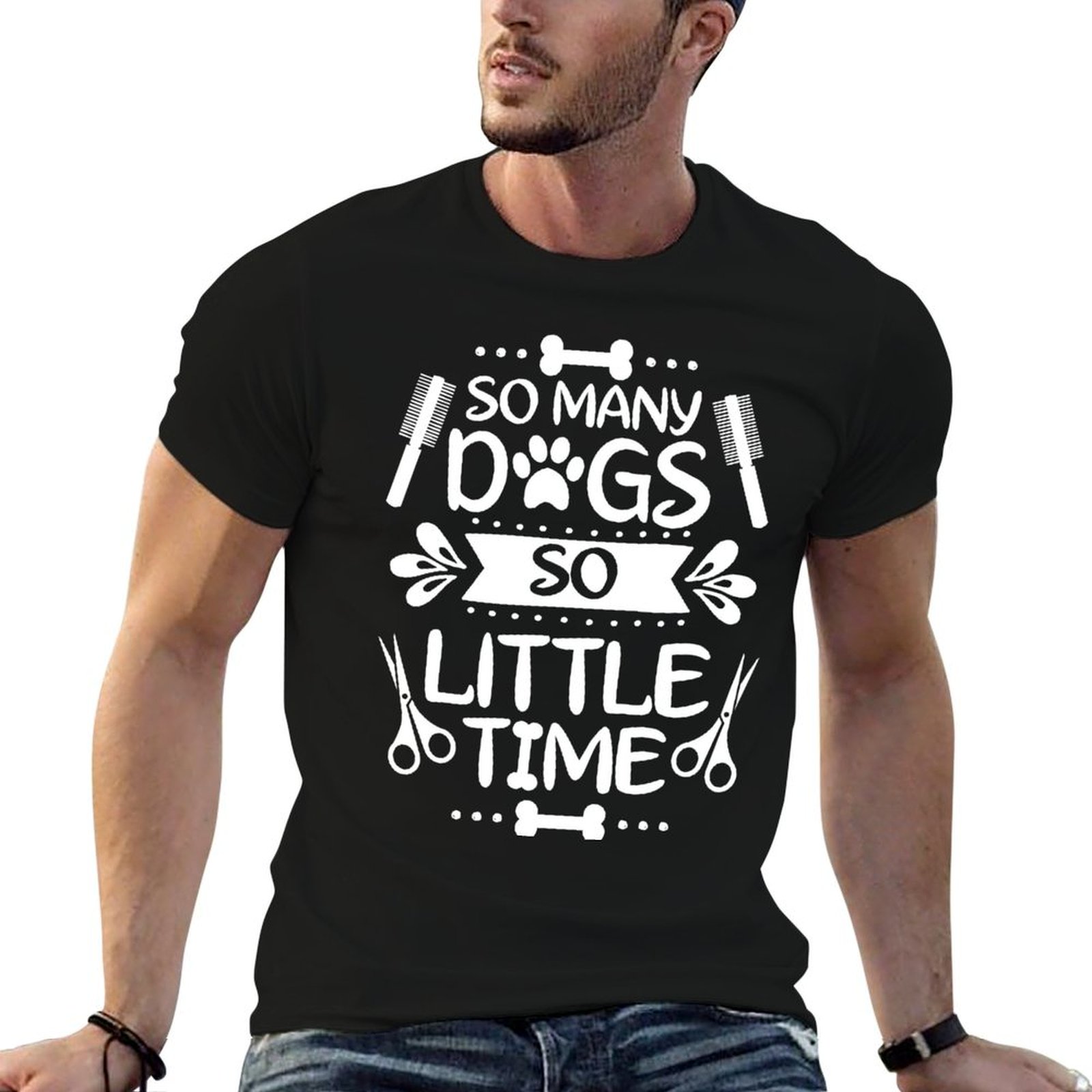 Men'S Grooming Ideas - 犬のグルーミング専門家 犬のグルーミング ギフトアイデア プレゼント Tシャツ ワークスタイル