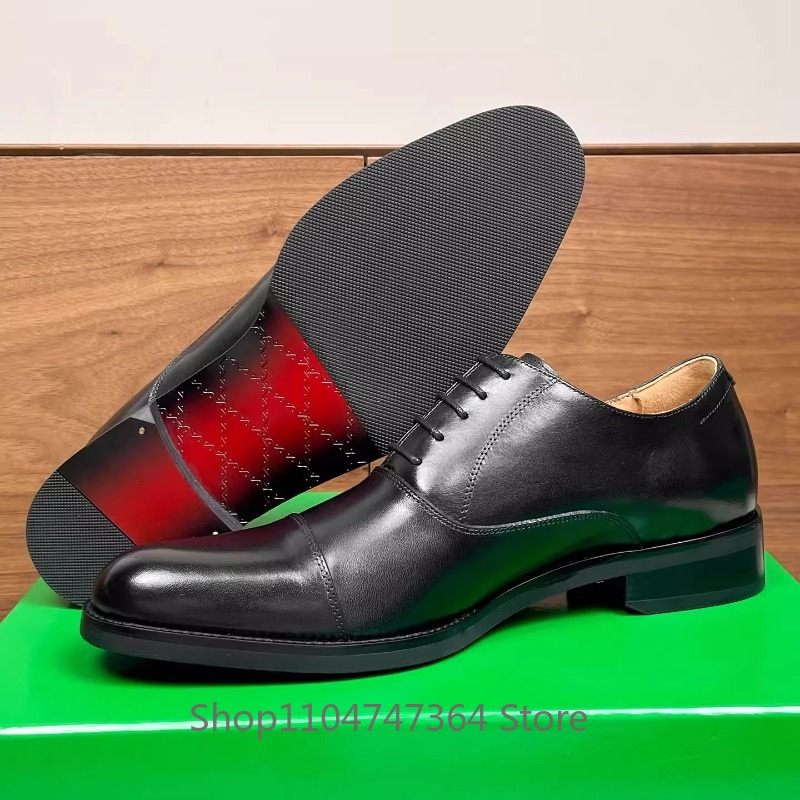 Men'S Grooming Oxford - 英国の高級ファッションビジネスオックスフォードシューズ男性ドレス結婚式新郎本革オフィスカジュアル革靴男性黒