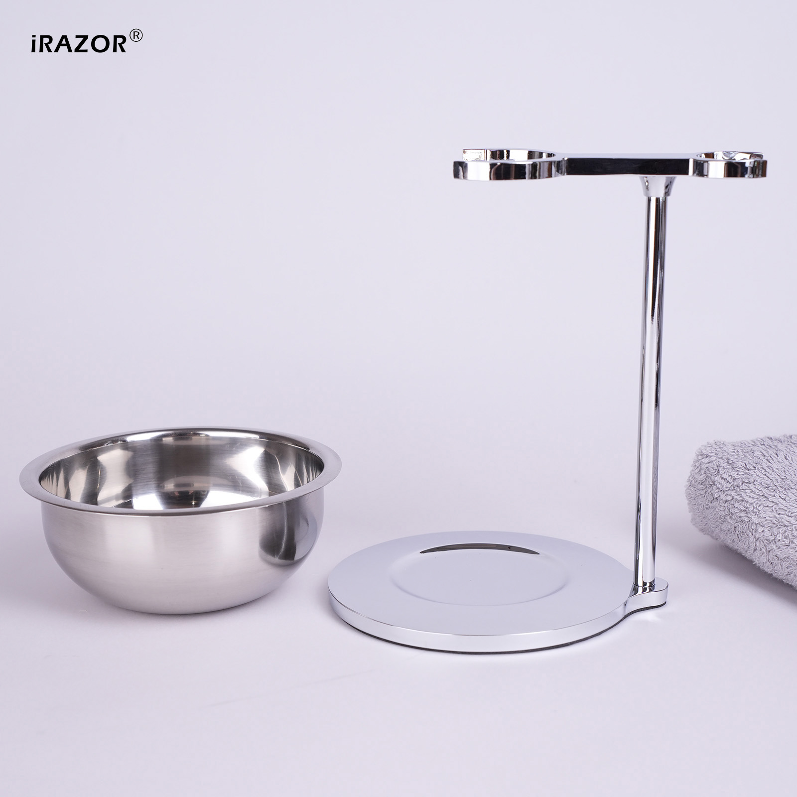 Men'S Grooming Tool - iRAZOR メンズシェービングカミソリとブラシスタンドホルダー、ひげ石鹸ボウル、グルーミングアクセサリー-男性用ひげケアシェーバーツール