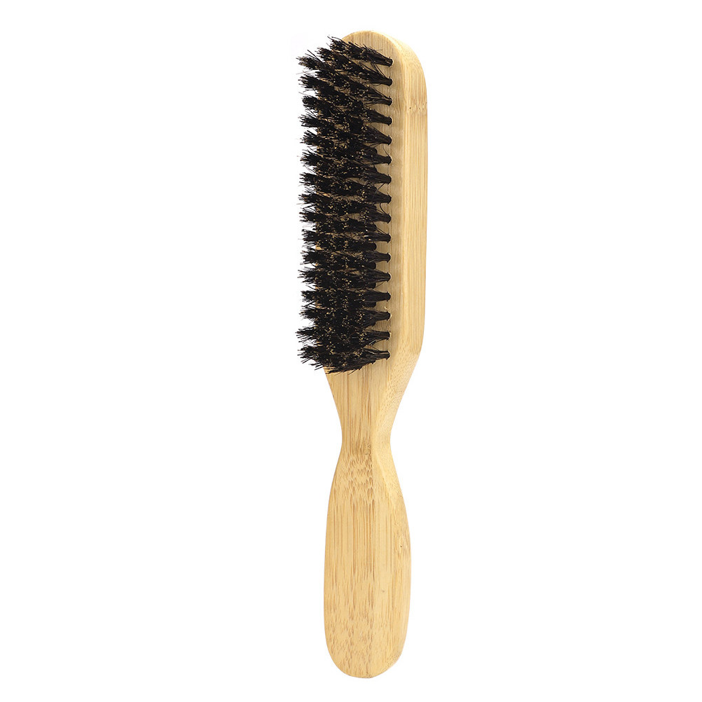 Men'S Grooming Tool - 猪毛の髭ブラシ 男性用 口ひげグルーミングツール 木製ハンドル ソフトブリッスル 髭の形作りコーム