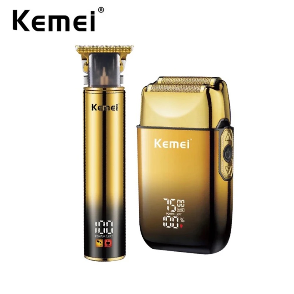 Men'S Grooming Essentials - Kemei-男性用のプロ用電気シェーバーあごひげクリッパー