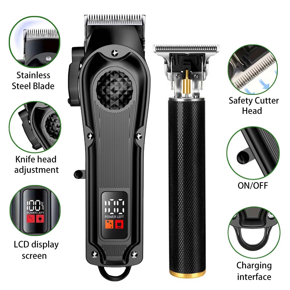 LEDディスプレイ付きプロ用バリカン、コードレス充電式トリマ - Men'S Grooming Kits のレビューと価格