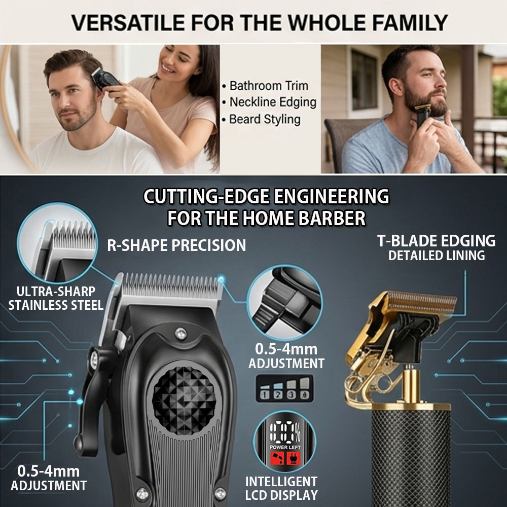 LEDディスプレイ付きプロ用バリカン、コードレス充電式トリマ - Men'S Grooming Kits のレビューと価格