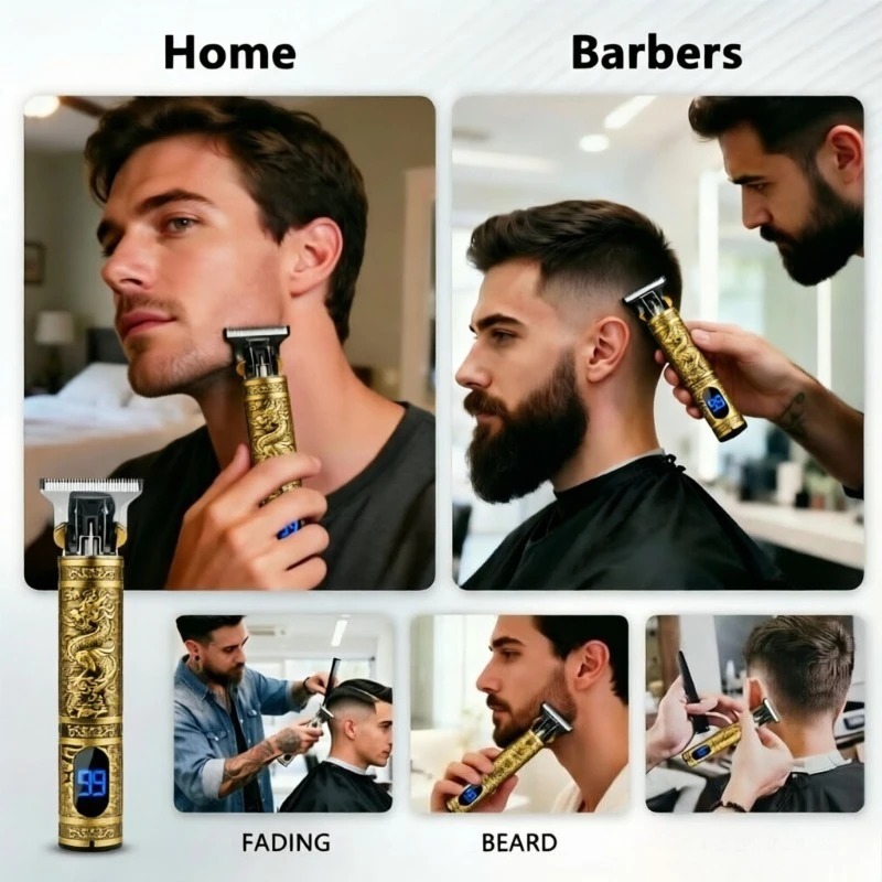 T9電動ひげトリマー コードレスヘアクリッパー メンズ用 4 - Mens Vintage Grooming Kit のレビューと価格