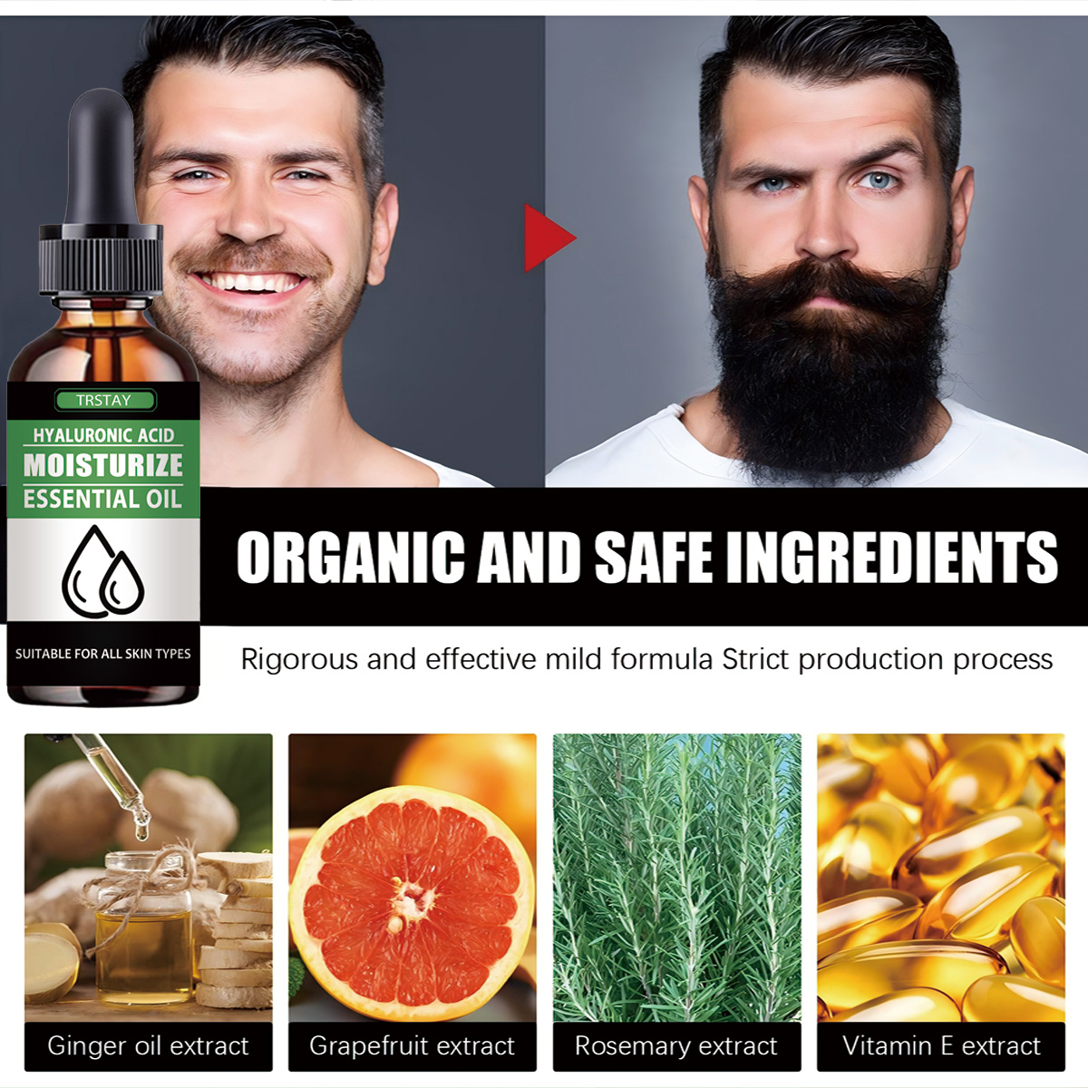 100% 天然加速顔の毛の成長ひげエッセンシャルオイル髪とひ - Men'S Grooming Essentials のレビューと価格