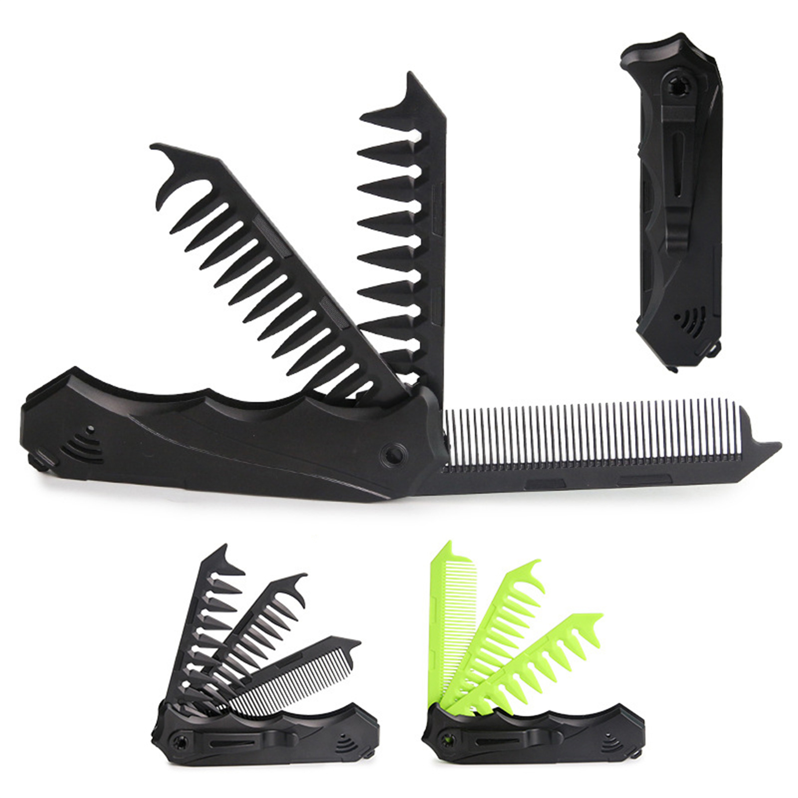 男性と女性のためのデュアルトゥース折りたたみ式コーム、幅広の - Men'S Grooming Tool のレビューと価格