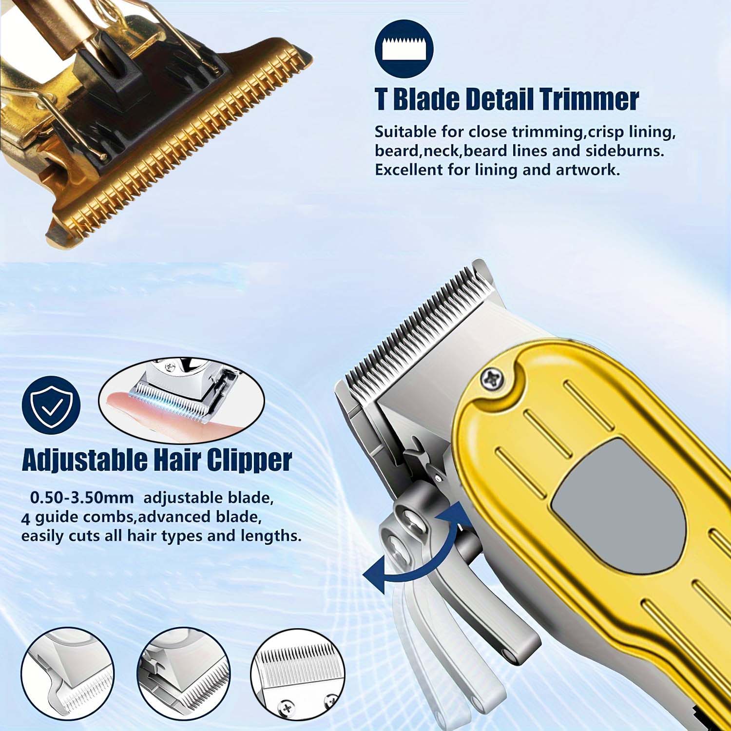 2 in 1電動バリカン＆T字型トリマーセット（男性用）-コ - Men'S Grooming Kits のレビューと価格