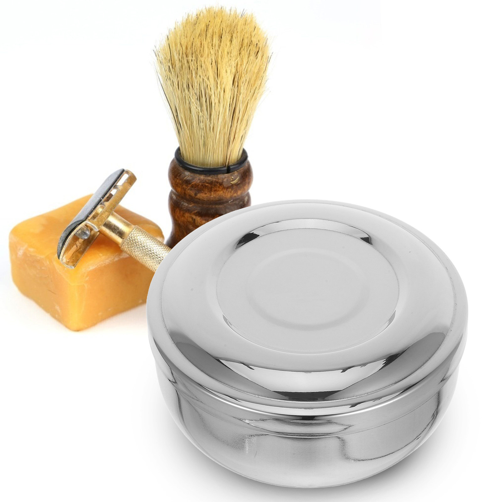 ステンレス製メタルシェービングボウル（蓋付き）メンズシェービ - Men'S Grooming Kits のレビューと価格