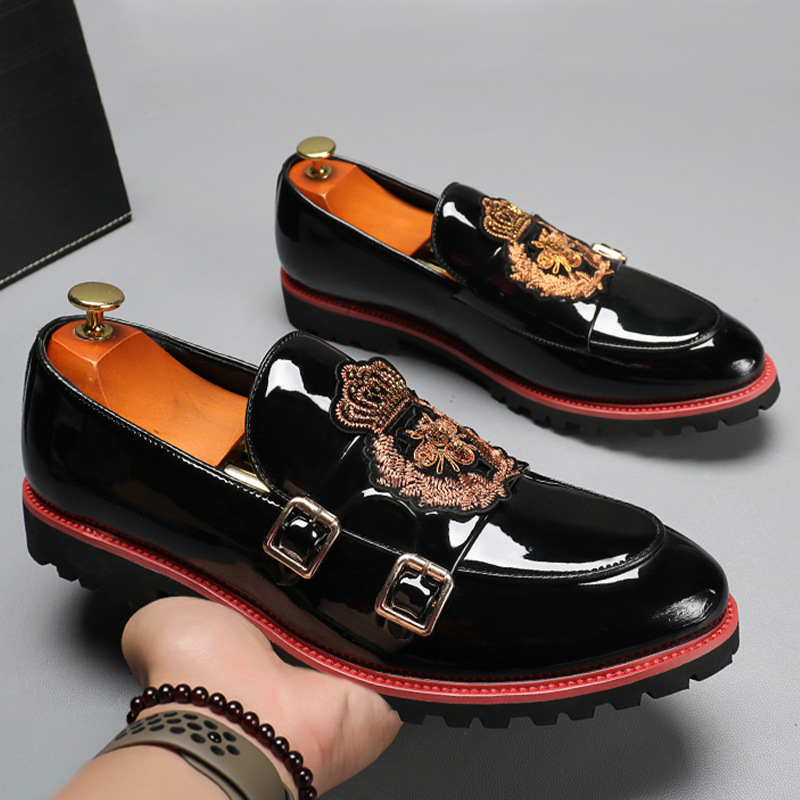 新しい高級ファッション男性用ポインテッドスエード刺繍スリッポ - Men'S Grooming Oxford のレビューと価格