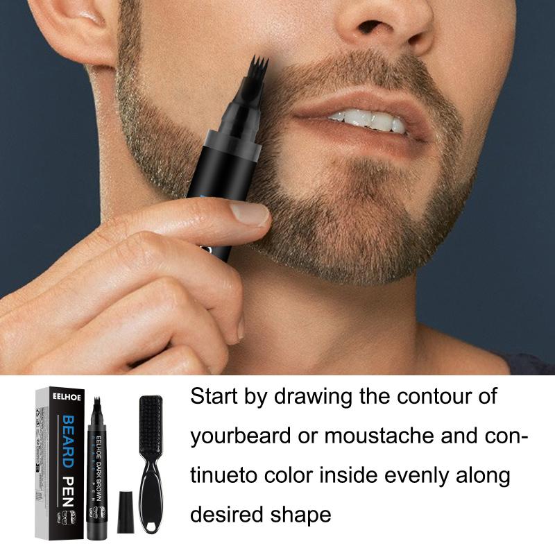 4ヘッドひげフィラーペンキット、防水ペンシル（ブラシ付き）、 - Men'S Grooming Aftershave のレビューと価格