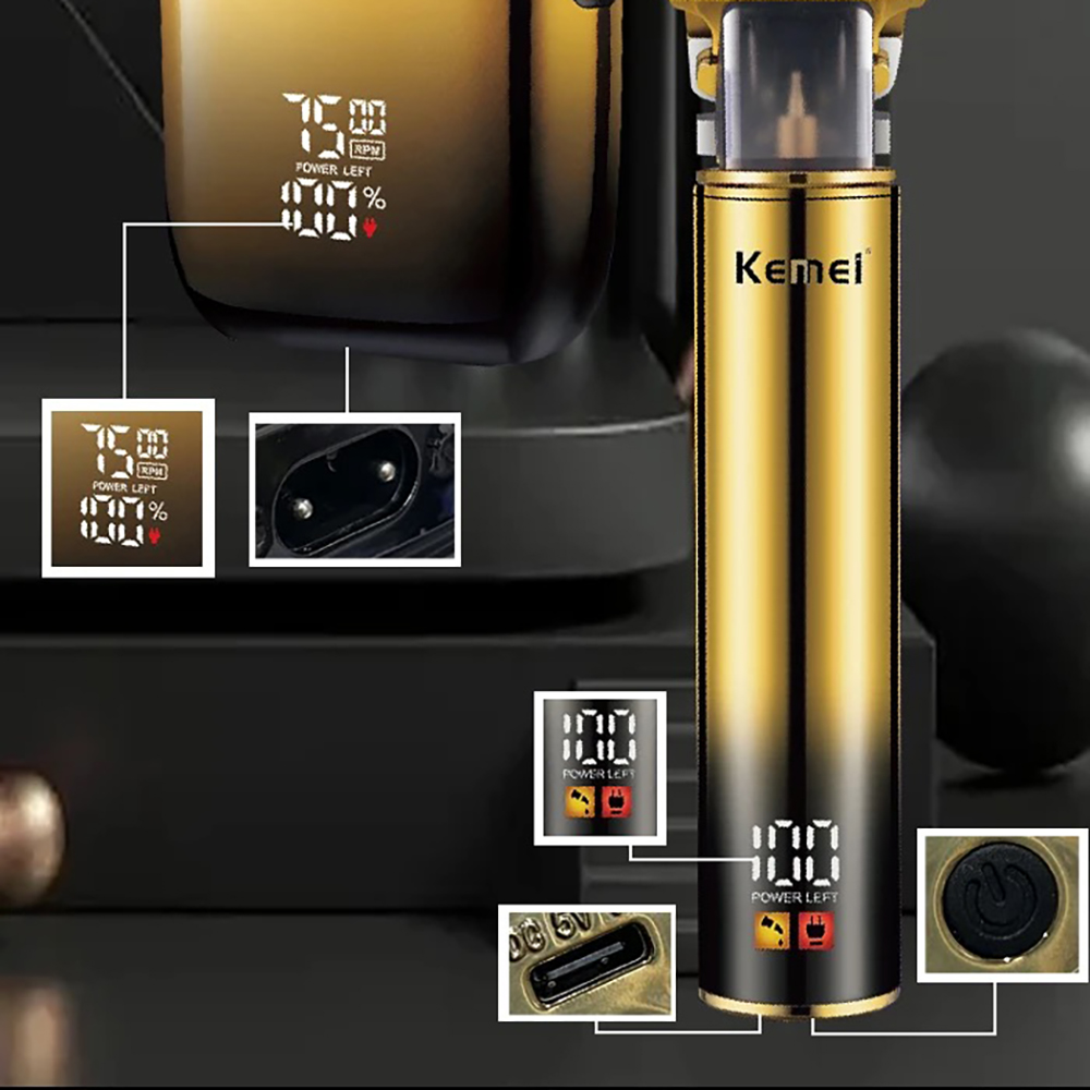 Kemei-男性用のプロ用電気シェーバーあごひげクリッパー - Men'S Grooming Essentials のレビューと価格