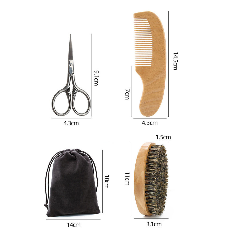男性用髭スタイリングセット1セット、プレミアム髭ブラシ、櫛、 - Men'S Grooming Kits のレビューと価格