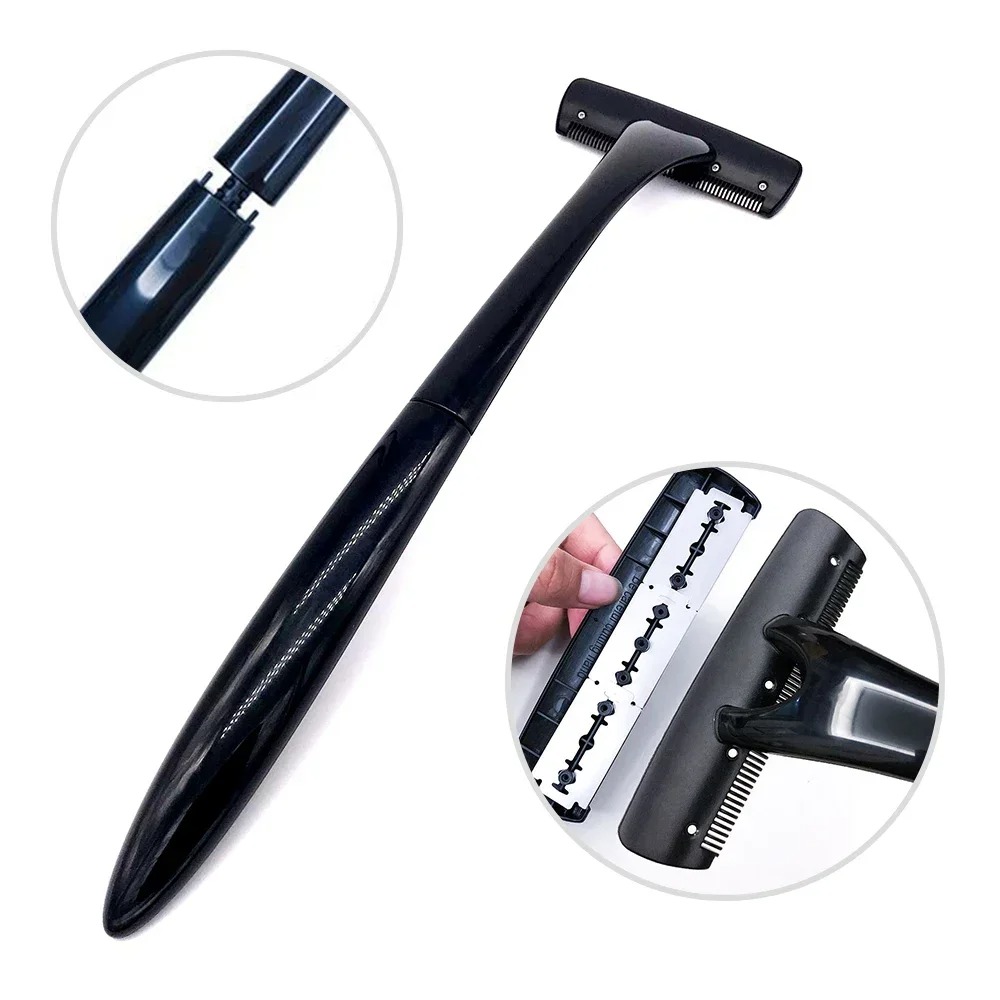 男性用ロングハンドル背中シェーバー、延長ハンドル付き全身脱毛 - Men'S Grooming Tool のレビューと価格